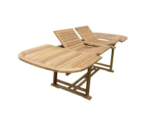 Pöytä FABIOLA 285/225/165x100xK75cm, akaasiaa