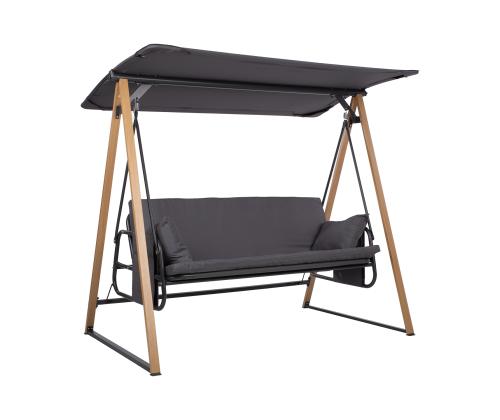 Puutarhapenkki HELIA 3-istuttava, harmaa