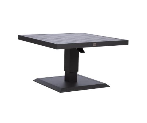 Pöytä TOMSON 85x85xH52-75cm, tummanharmaa