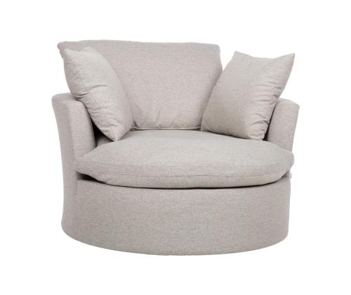 Tukituoli FLUFFY kääntyvä 110x105xH65/86cm, vaaleanharmaa, vaaleanharmaa