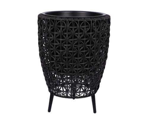 Kukkaruukku WICKER 38x38xH54cm, musta