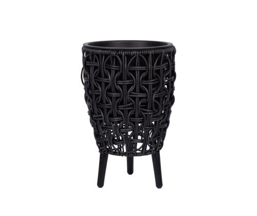 Kukkaruukku WICKER 21x21xH32cm, musta