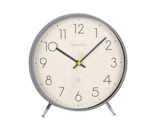 Pöytäkello TIMELINE H21.8cm, harmaa