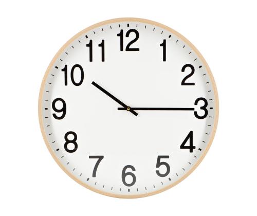 Tina kello WOODY D50cm, vaaleanruskea