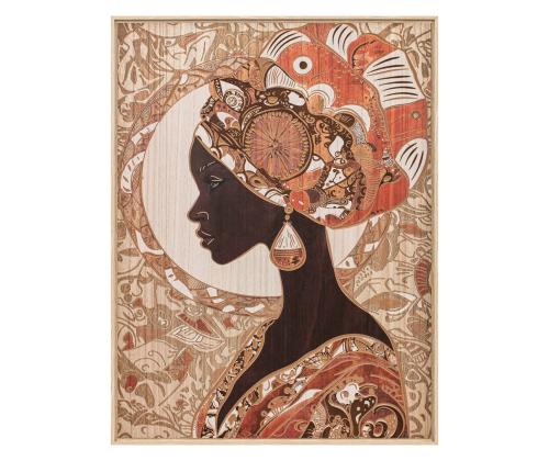 Puinen seinäkuva 60x80cm, nainen-2