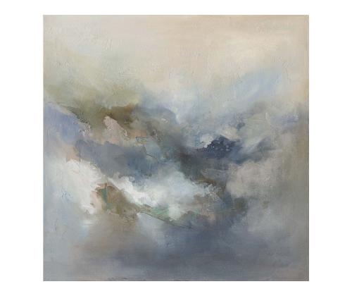 Maalaus kehyksellä 100x100cm, abstrakti myrsky