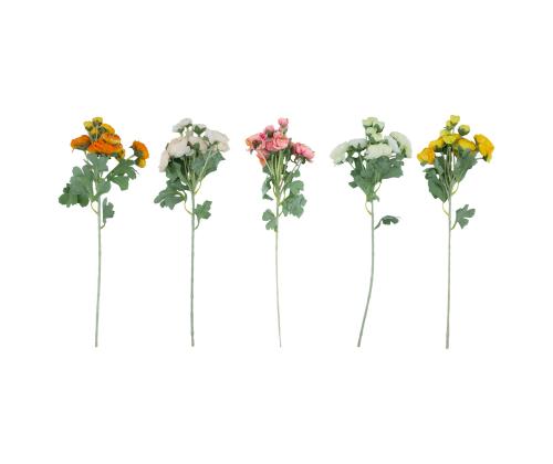 Tekokukka FLOWERLY "Ranunculus" kukkia 12kpl, sekoitus