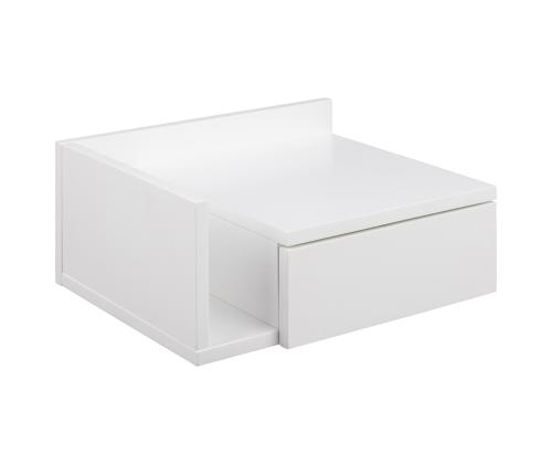 Yöpöytä ASHLAN 40x32xH16,5cm, valkoinen