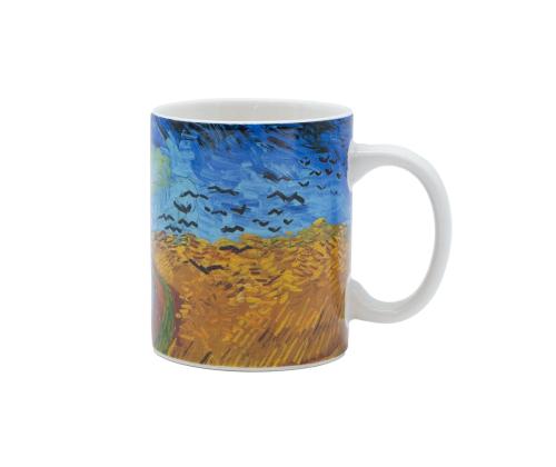 Muki PAINTING ART H9.5cm 350ml "Vehnäpelto ja varikset";