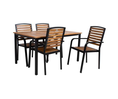 Puutarhakalustesarja DALYA pöytä ja 4 tuolia