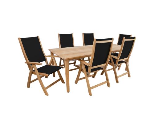 MALDIVE ruokapöytäsetti 6 tuolilla