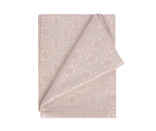 Pöytäliina PARTY 150x220cm, vaaleanpunainen kuvio, 50% polyesteri, 50% puuvilla, kangas 591