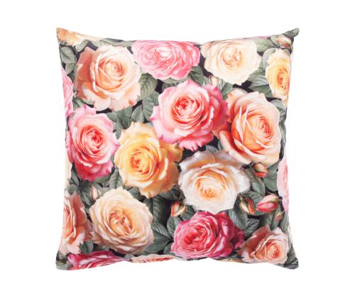 Tyyny HOLLY 45x45cm, romanttinen ruusu, 100% polyesteri, kangas 836