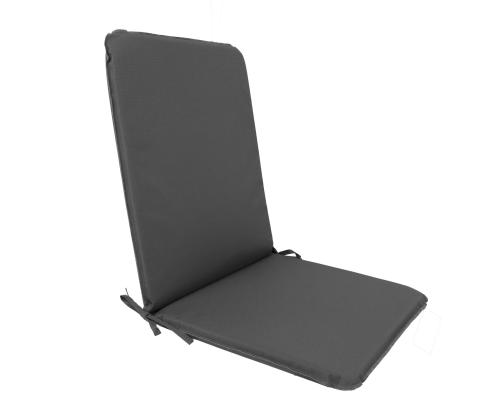 Tuolin selkänojallinen päällinen OHIO-2 43x90x2,5cm, tummanharmaa, 100% polyesteri
