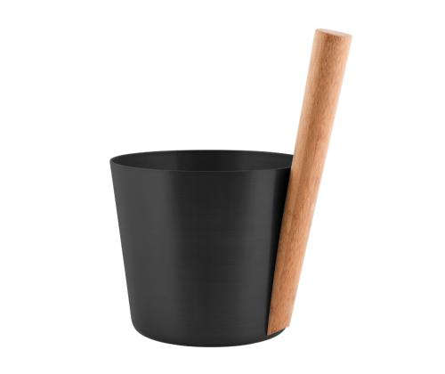Saunan kiuas RENTO BLACK, 5L, alumiini/bambu