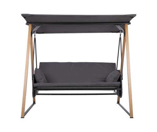 Puutarhapenkki HELIA 3-istuttava, harmaa