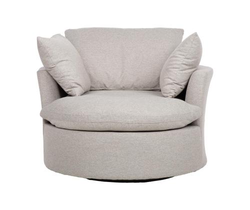 Tukituoli FLUFFY kääntyvä 110x105xH65/86cm, vaaleanharmaa, vaaleanharmaa