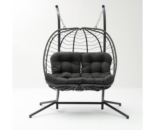 FINSE 2-istuttava 157x110xK196cm, tummanharmaa