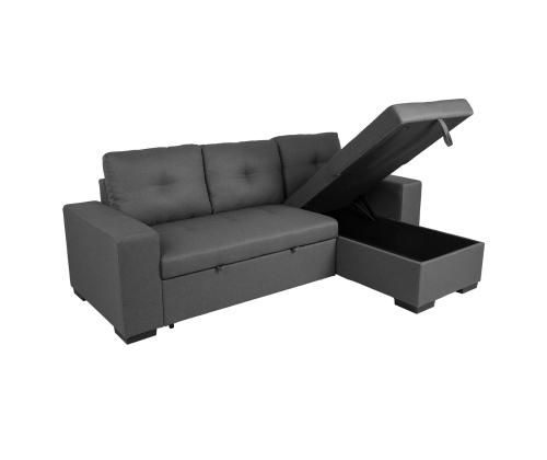 Kulmasohva CARITA tummanharmaa