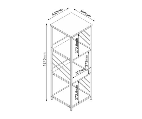 Hylly DIMITRA 40x40x124cm, beige