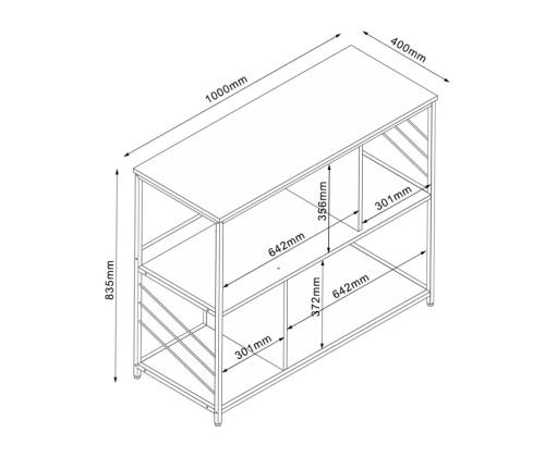 Hylly DIMITRA 100x40x83,5cm, beige