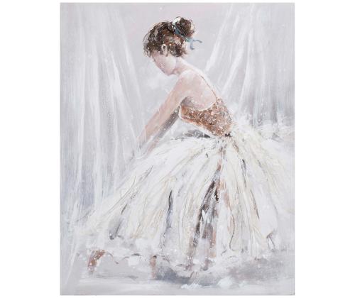 Öljyvärimaalaus 80x100cm, nainen valkoisessa mekossa