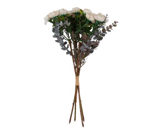 Tekokukka FLOWERLY H26cm 4kpl ruusut kimppu, sekoitus, mix