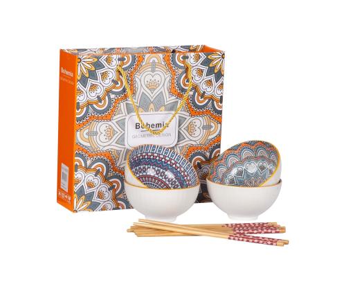 Setti BOHEMIA 4 veistä, värikäs