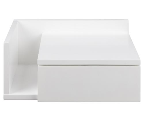 Yöpöytä ASHLAN 40x32xH16,5cm, valkoinen