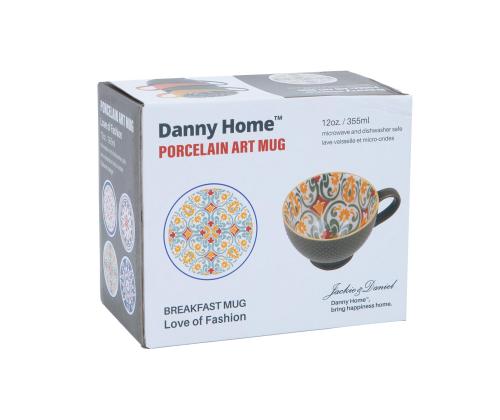 Muki SEREN H7,7cm 355ml, ruskea/keltainen