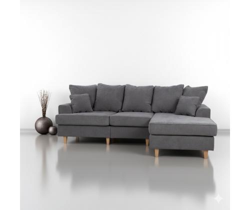 Kulmasohva JAMAICA 260x108/177xK97cm, harmaa