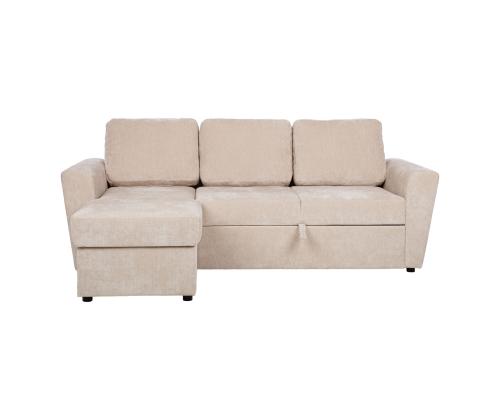 Kulmasohva INGA 217x92/160xH92cm, beige samettipintainen, samettinen