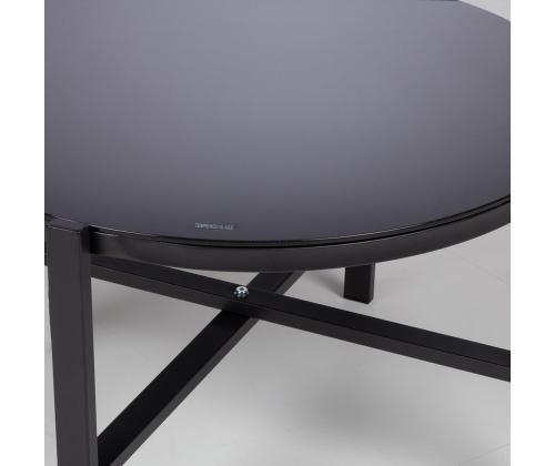 Puutarhakalustesarja CANAAN pöytä, penkki ja 2 tuolia, musta