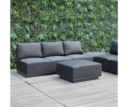 Tumba FULLER 83x83xH42cm, tummanharmaa