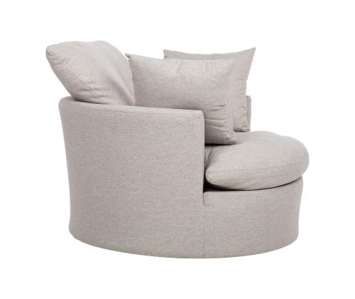 Tukituoli FLUFFY kääntyvä 110x105xH65/86cm, vaaleanharmaa, vaaleanharmaa