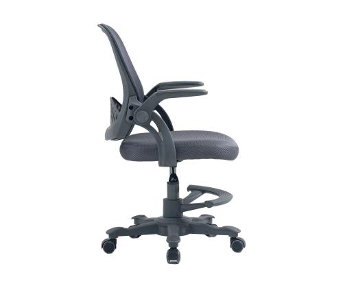 Lasten työpajatuoli EMMY jalkatuella 59x57xH87-99cm, harmaa