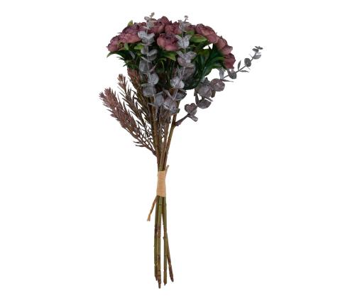 Tekokukka FLOWERLY H26cm 4kpl ruusut kimppu, sekoitus, mix