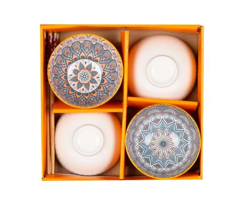 Setti BOHEMIA 4 veistä, värikäs