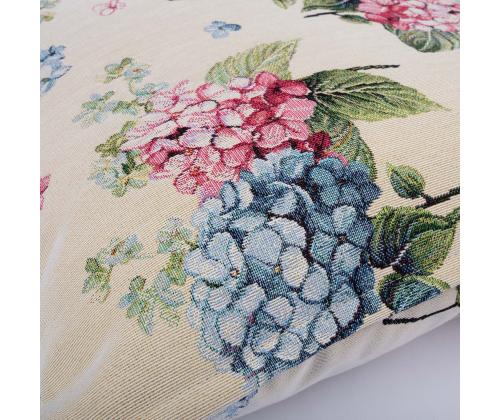 Tyyny HOLLY 45x45cm, vetoketjullinen, hortensioita, kangas 50% puuvillaa, 50% polyesteriä, kangas 795