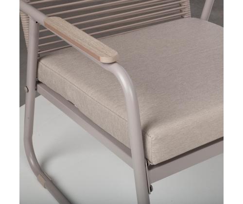 Puutarhakalustesarja MACOS pöytä, sohva ja 2 tuolia, beige