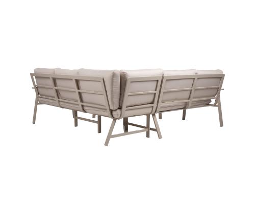 Puutarhakalustesarja UPLAND pöytä ja kulmasohva, beige