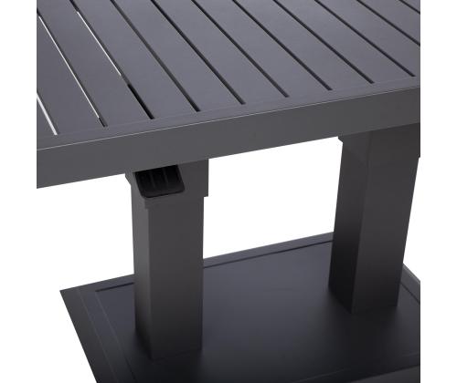 Pöytä TOMSON 150x90xH52-75cm, tummanharmaa