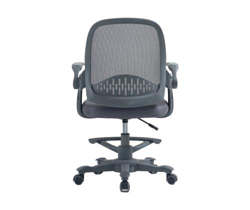 Lasten työpajatuoli EMMY jalkatuella 59x57xH87-99cm, harmaa