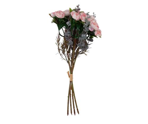 Tekokukka FLOWERLY H26cm 4kpl ruusut kimppu, sekoitus, mix