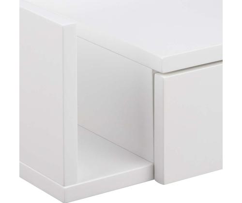 Yöpöytä ASHLAN 40x32xH16,5cm, valkoinen