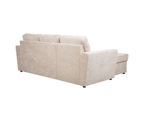 Kulmasohva INGA 217x92/160xH92cm, beige samettipintainen, samettinen