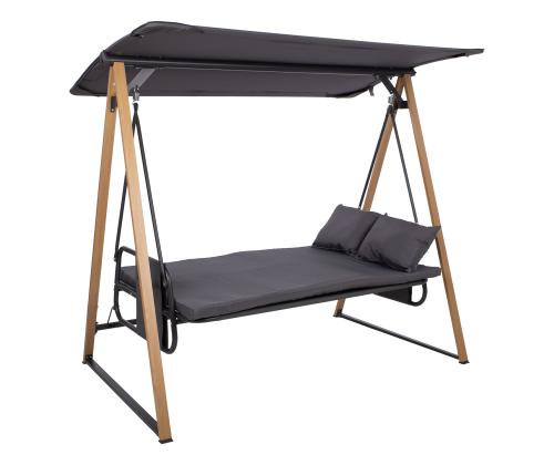 Puutarhapenkki HELIA 3-istuttava, harmaa