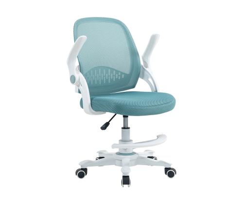 Lasten työpajatuoli EMMY jalkatuella 59x57xH87-99cm, turkoosi sininen väri