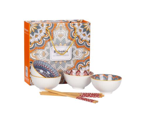 Setti BOHEMIA 4 veistä, värikäs
