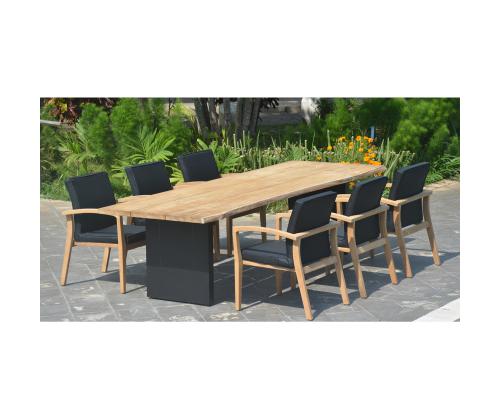 ROYAL-ruokapöytä ja 8 tuolia